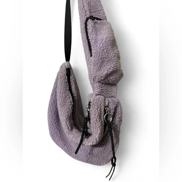 Free People Lavender Sherpa Sling Bag - Picture 2 of 4